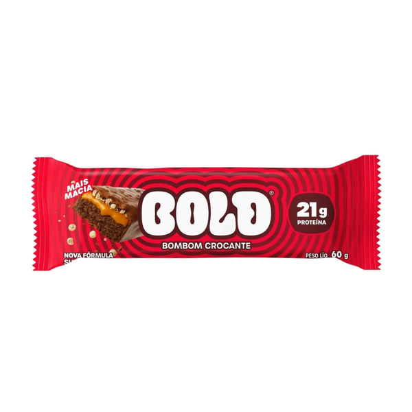 Barra de Proteína Bombom Crocante Bold Pacote 60g