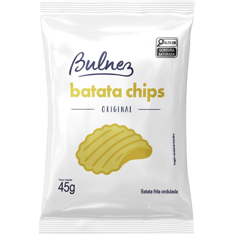 Salgadinho Batata Chips Bulnez Natural 45g