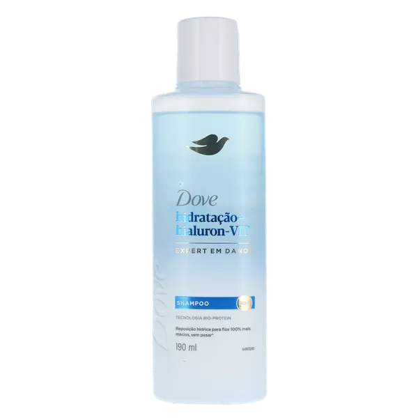 Shampoo Dove 190ml - Hidratação - Hialurônico