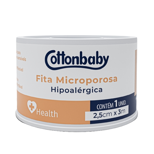 Fita Cottonbaby Microporosa Bege 2,5cmx3m
