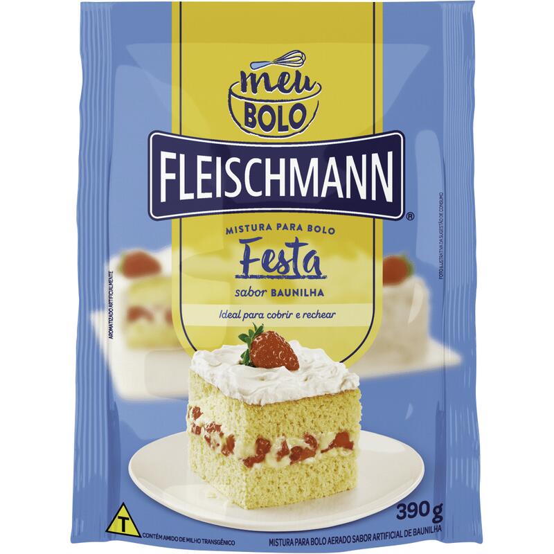 Mistura para Bolo Fleischmann Festa Baunilha 390g