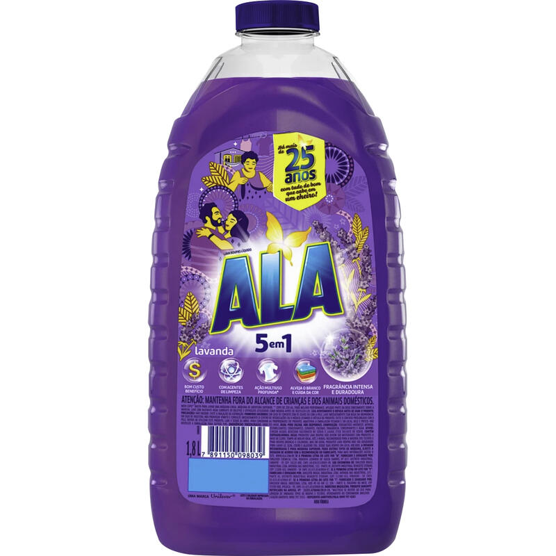 Lava Roupas Líquido Ala Lavanda 1,8L