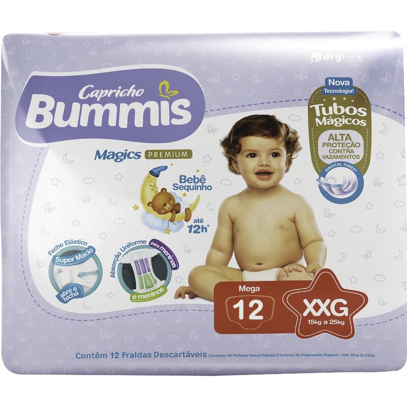 Fralda Descartável Bummis Jumbinho XXG 12 un