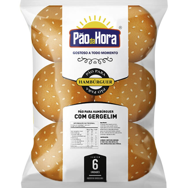 Pão para Hambúrguer Pão da Hora Gergelim 360g