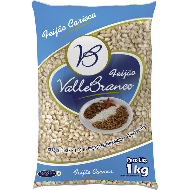 Feijão Carioca Valle Branco Tipo 1 1kg