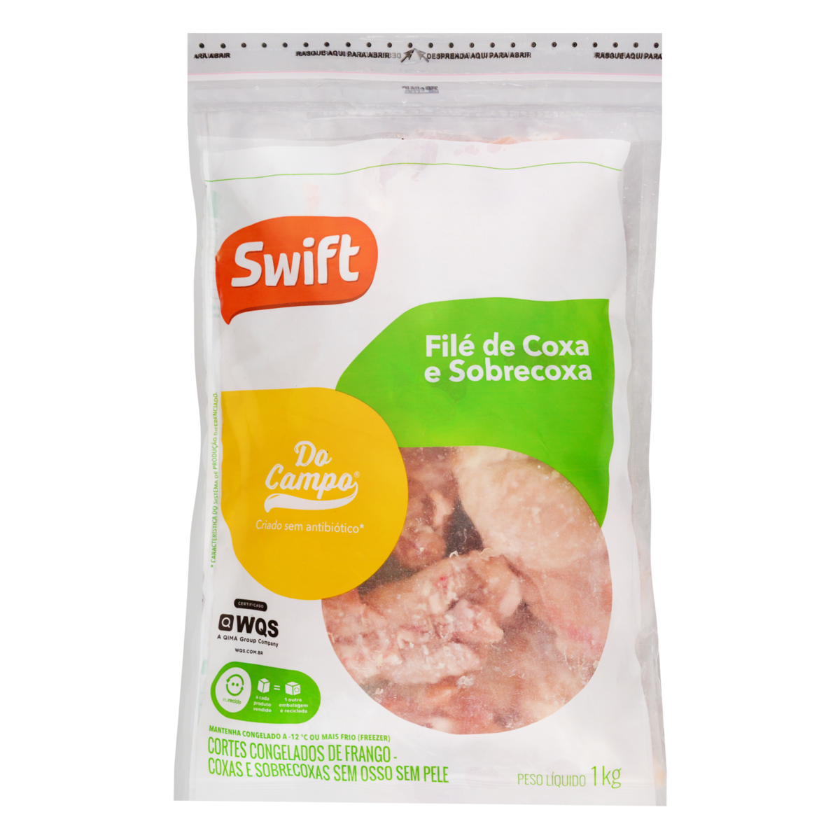Filé de Coxa e Sobrecoxa sem Pele Swift 1 Kg