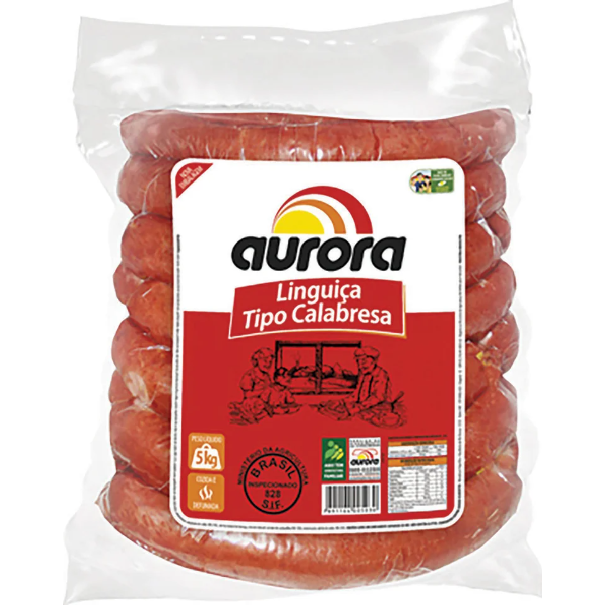 Linguiça Tipo Calabresa Aurora 500G
