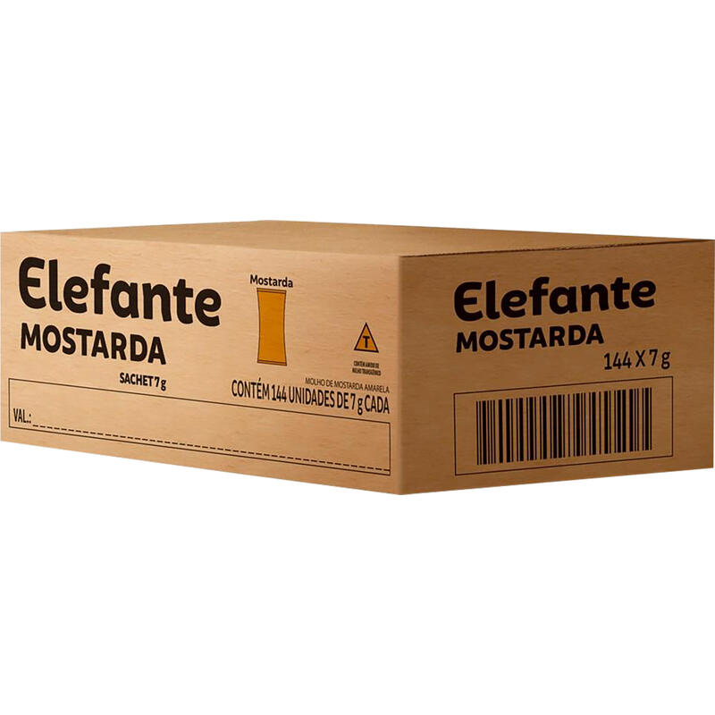 Molho de Mostarda Elefante Minissachê 144x7g