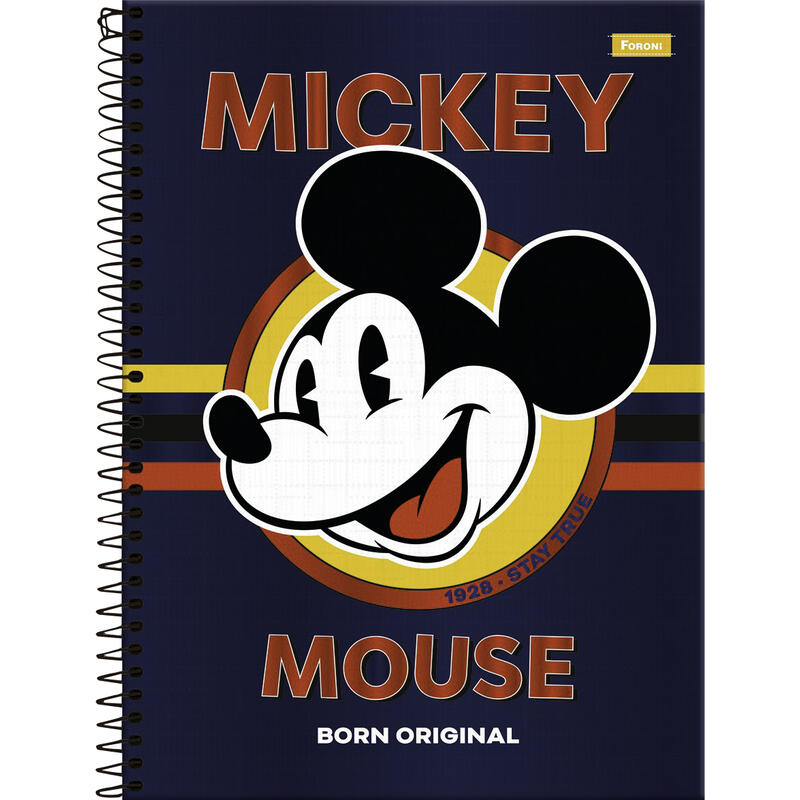 Caderno Mickey Foroni 160 folhas un