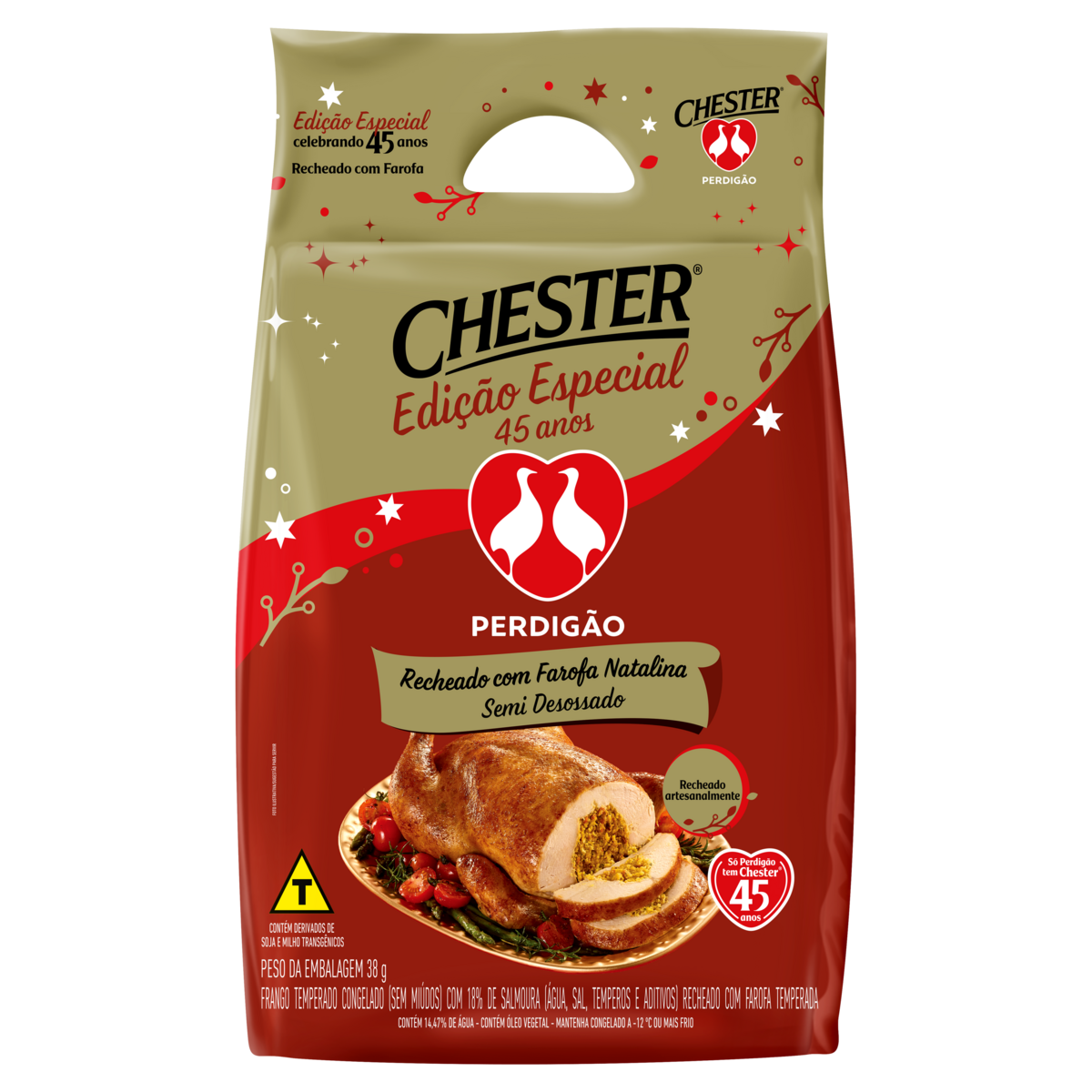 Chester Recheado e Desossado Com Farofa Perdigão 2,8Kg