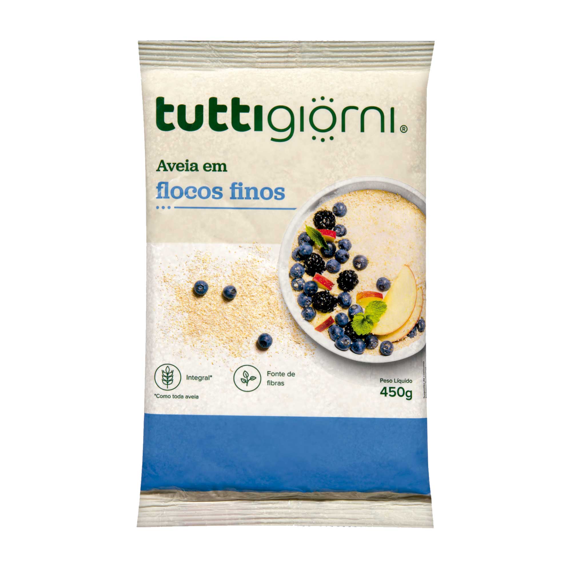 Aveia em Flocos Finos Tutti Giorni 450g