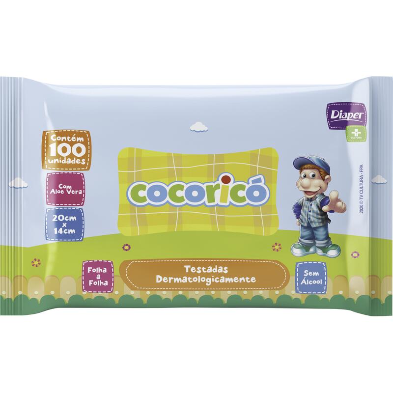 Toalha Umedecida Cocoricó 100 un