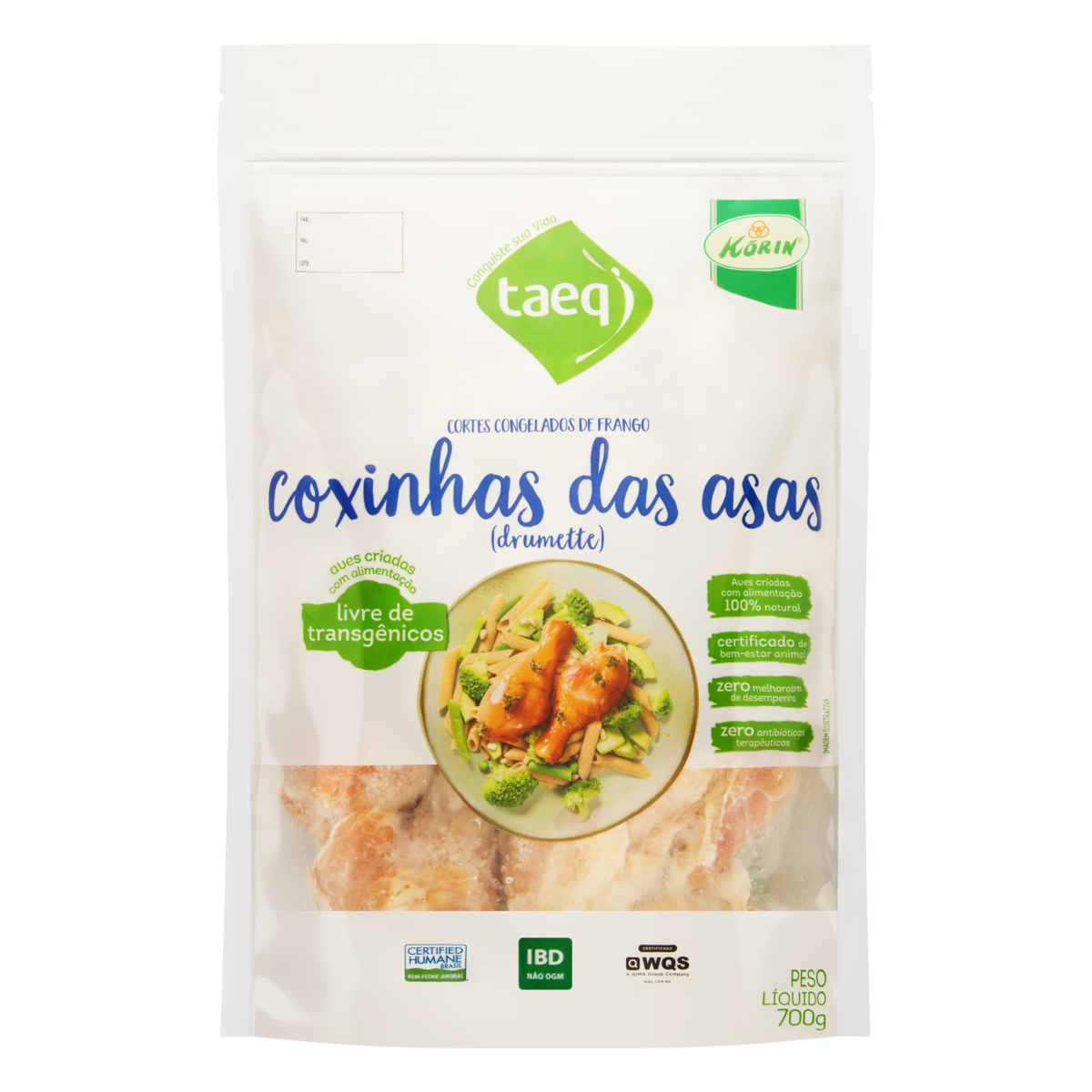 Coxinha da Asa de Frango Congelado Taeq Pacote 700g