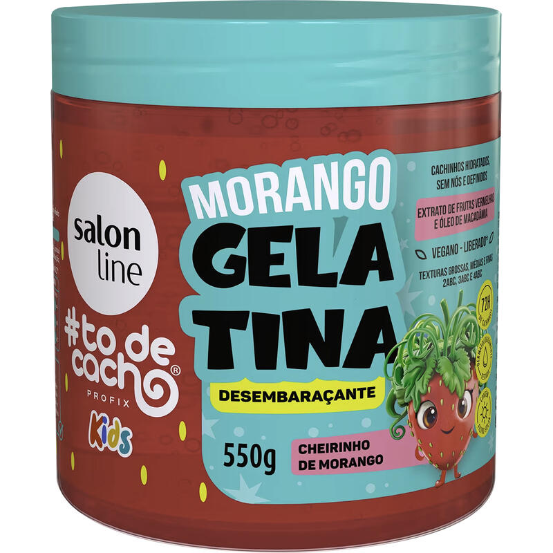 Gelatina Capilar Salon Line Kids Morango 550g