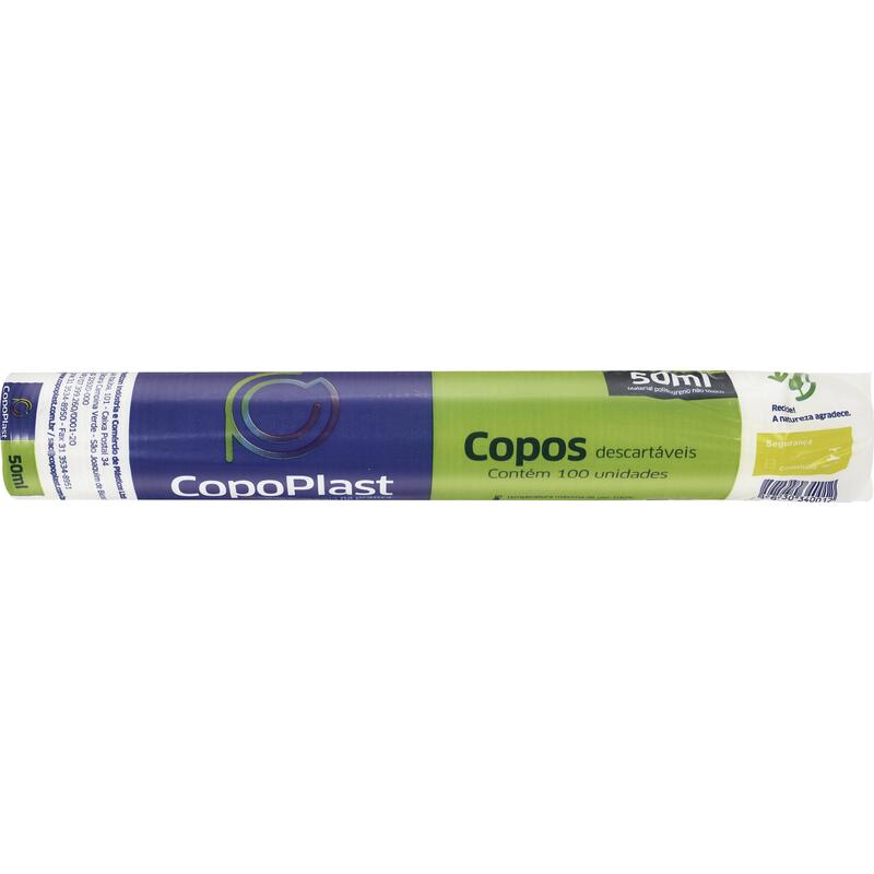 Copo Plástico Desc Copoplast Transparente ABNT 50ml 100un