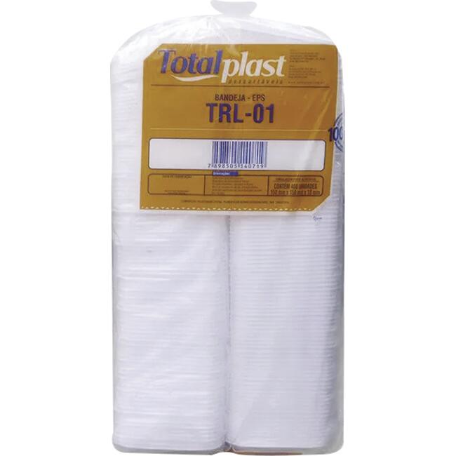 Bandeja Descartável Totalplast TRL-01 100 un
