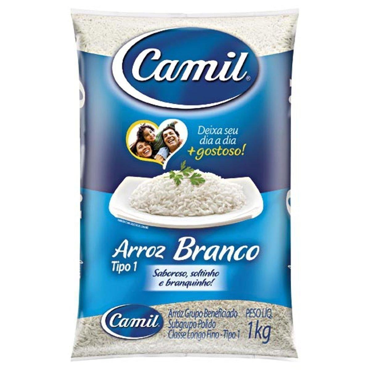 Arroz Agulhinha Tipo 1 CAMIL Pacote 1kg