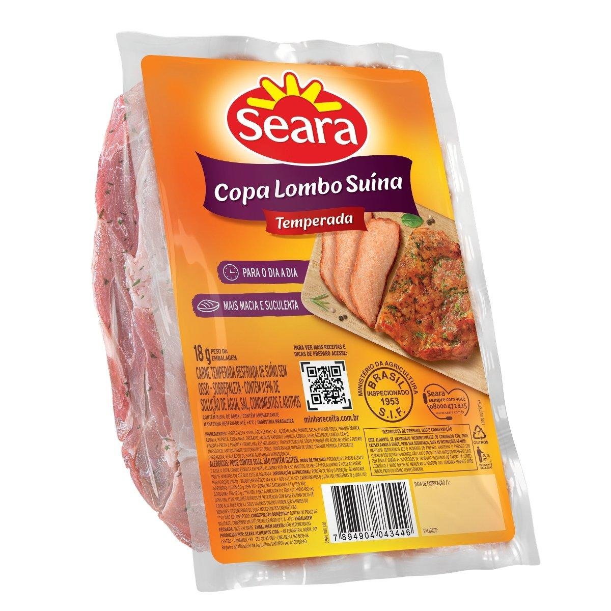 Copa Lombo Suina Temperada SEARA 900g