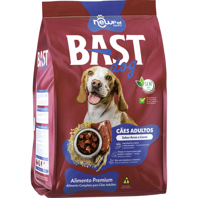 Alimento para Cães Bast Dog Arroz e Carne 6kg