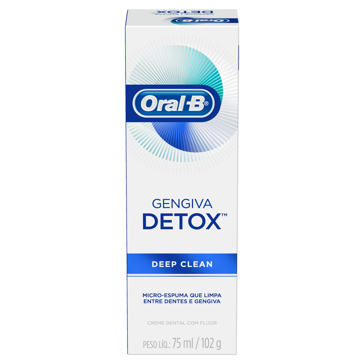 Creme Dental Deep Clean Oral-B Gengiva Detox Caixa 102g