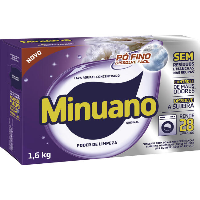 Lava Roupas em Pó Minuano Roxo 1,6kg