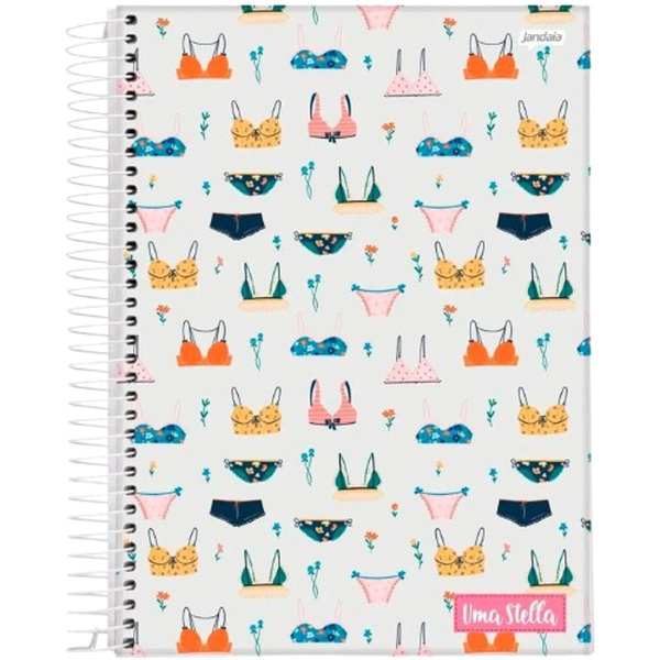 Caderno Universitário Jandaia 80 Folhas - 1 Matéria - Stella - Capa Dura
