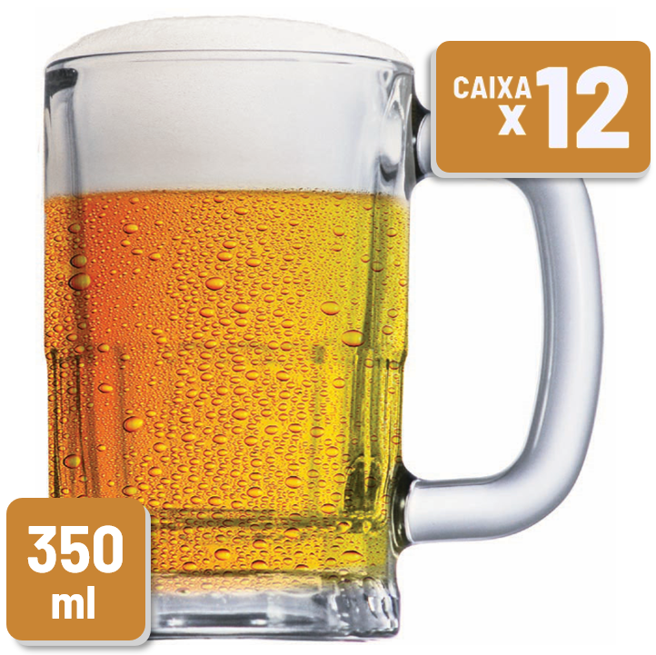 Caneca Congelável Vidro 355ml Caixa c/ 12 un