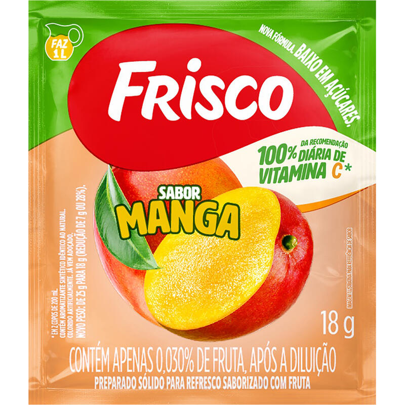 Refresco em Pó Frisco Manga 18g