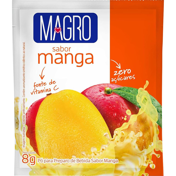 Refresco em Pó Magro 8g - Zero Açúcar - Manga