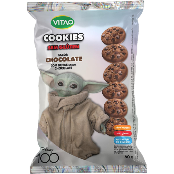 Cookie Vitao 60g - Disney - Sem Glúten - Cacau
