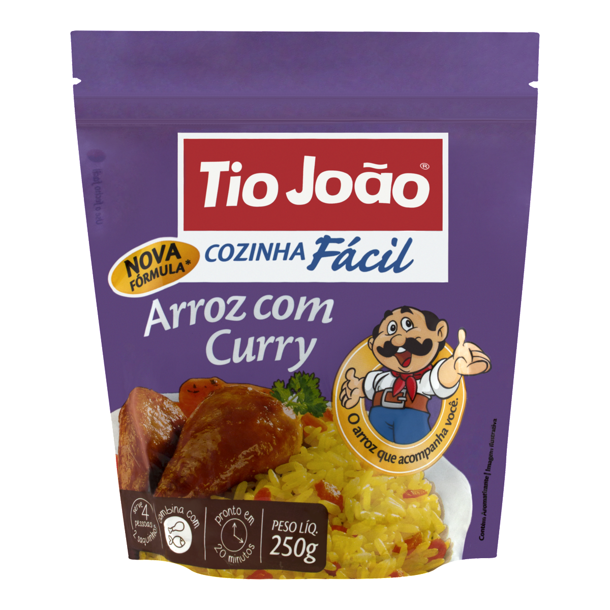 Risoto com Curry Cozinha Fácil TIO JOÃO Pacote 250g