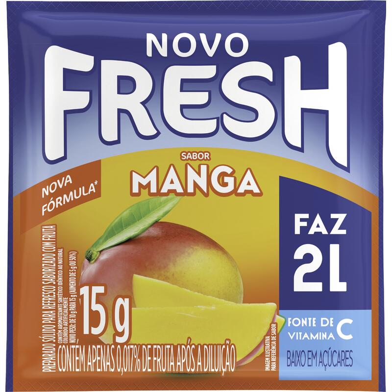 Refresco em Pó Manga Fresh Pacote 15g