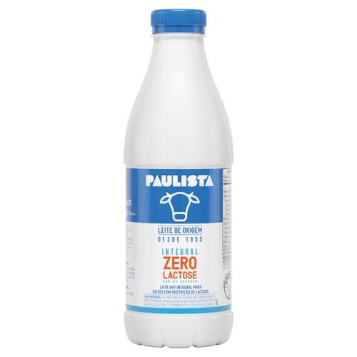 Leite UHT Integral Zero Lactose Paulista Caixa com Tampa 1l