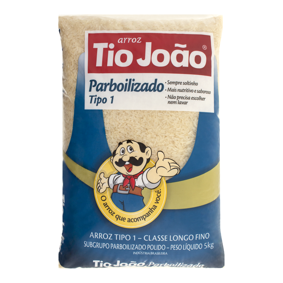 Arroz Parboilizado Tipo 1 TIO JOÃO Pacote 5kg