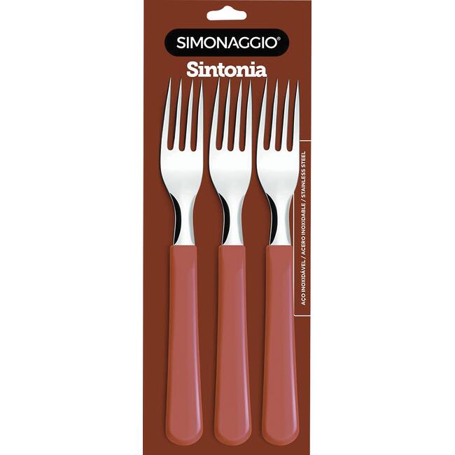 Garfo de Mesa Simonaggio Sintonia Vermelho 3 un