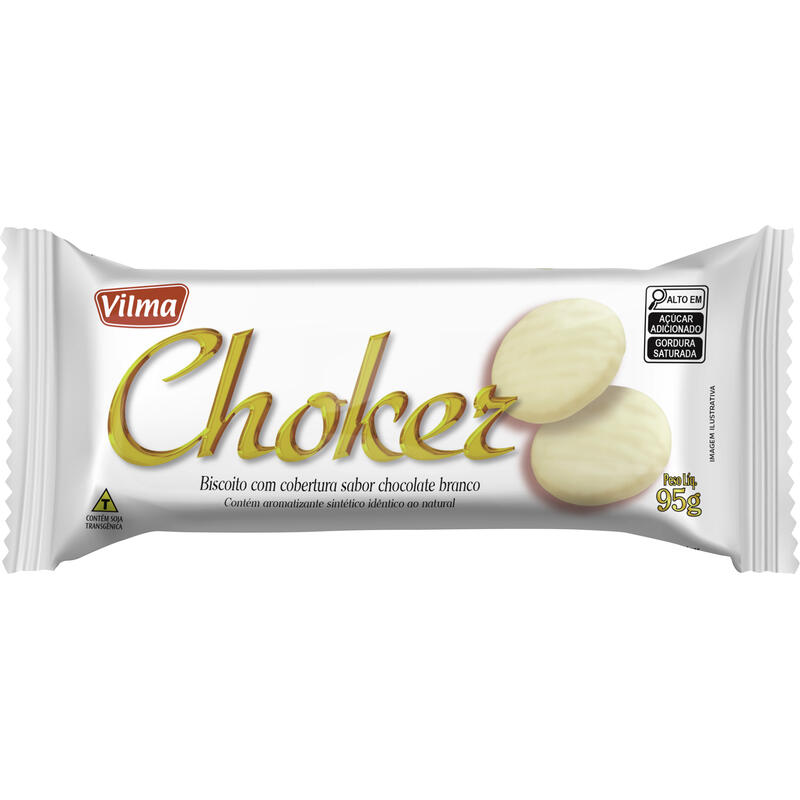 Biscoito Choker Coberto com Chocolate Branco 95g