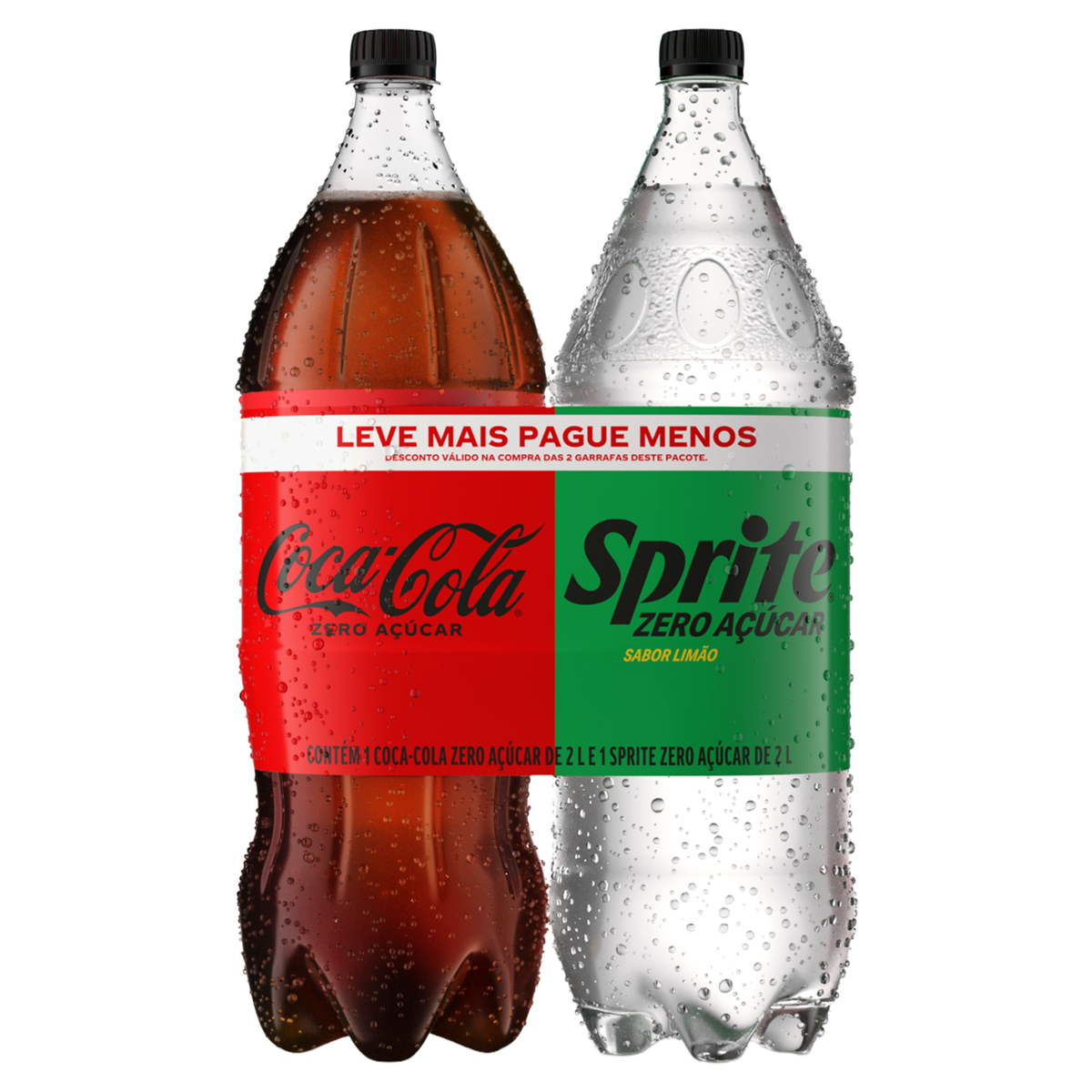 Kit Refrigerante Coca-cola Zero + Sprite Limo Zero Acar 2l Cada Leve Mais Pague Menos