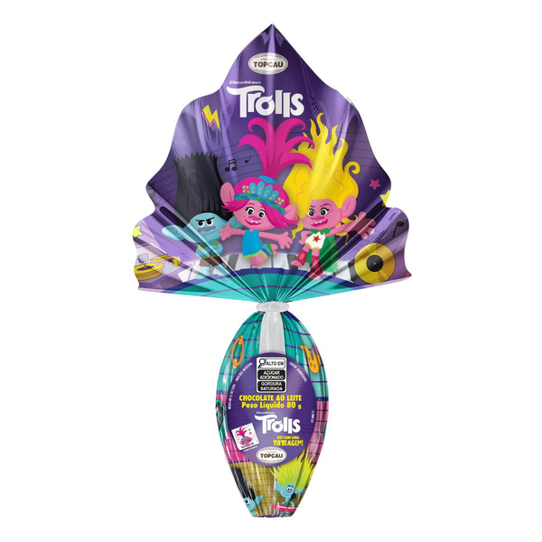 Ovo de Páscoa Topcau 80g - Trolls