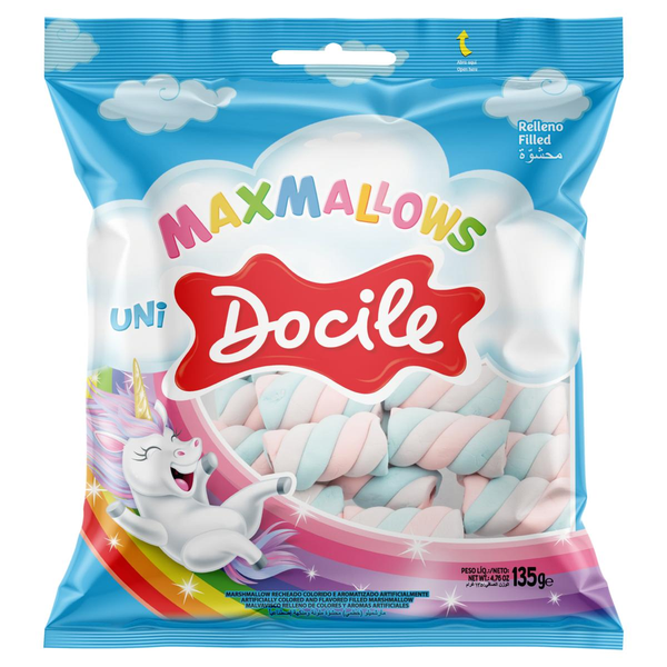 Marshmallow Docile 135g - Baunilha e Morango