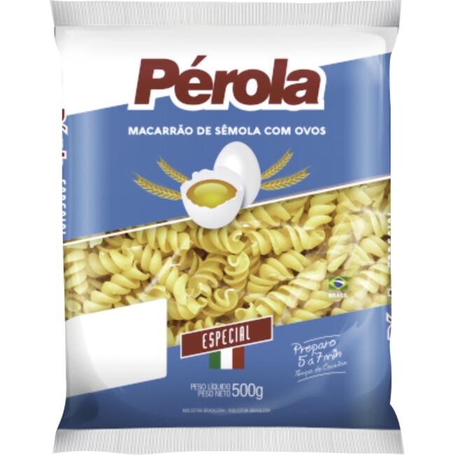 Macarrão com Ovos Pérola Parafuso 500g