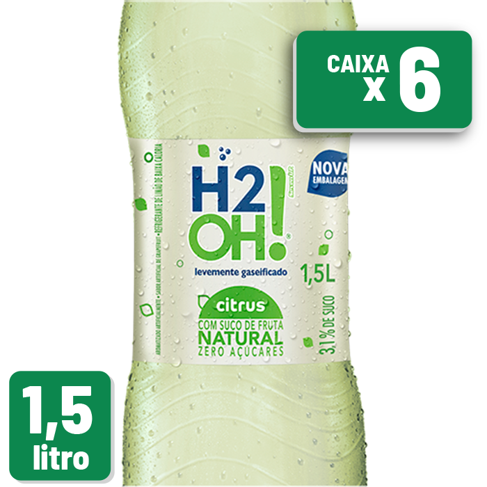 Refrigerante H2Oh Citrus Pet 1,5L Caixa c/ 6 un