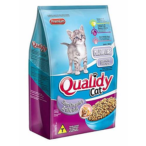 Ração Qualidy Cats Filhotes Carne E Frango 500g