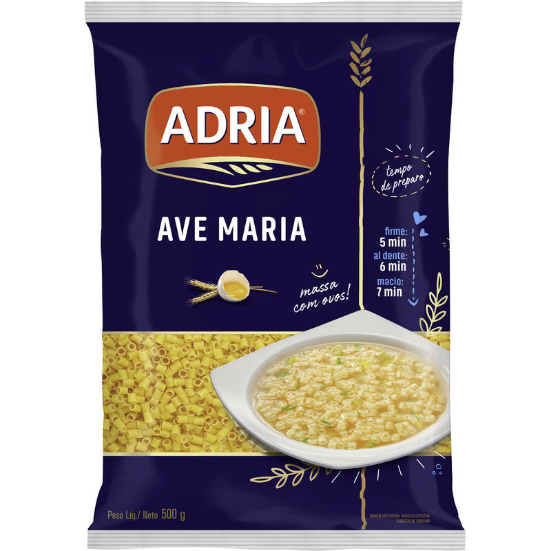 Macarrão com Ovos Ave Maria ADRIA Pacote 500g