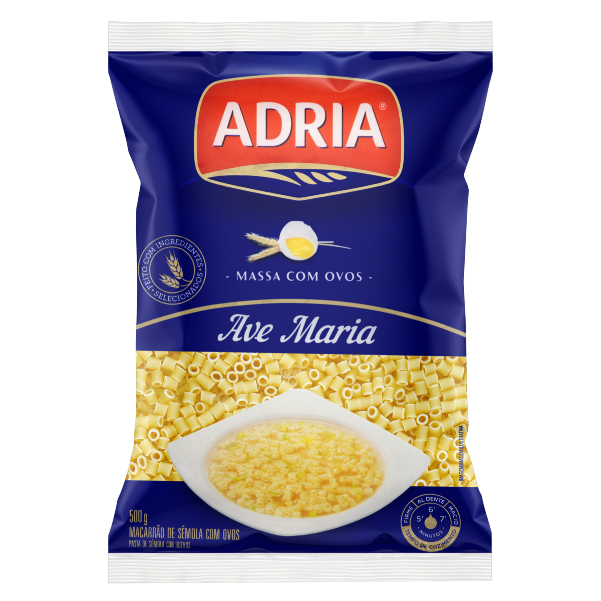 Macarrão com Ovos Ave Maria ADRIA Pacote 500g