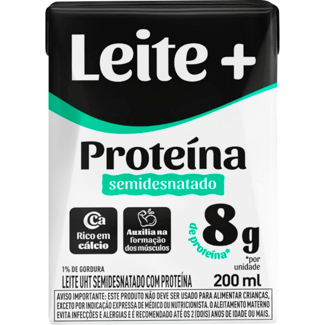 Leite Semidesnatado Leite + 8g de Proteína 200ml