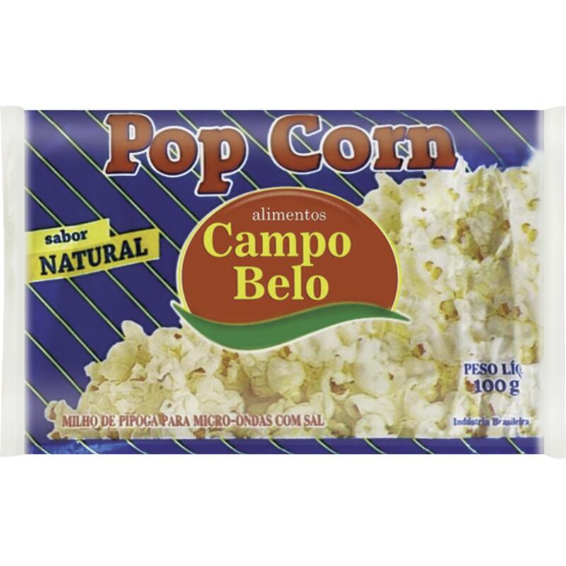 Milho de Pipoca para Micro-ondas Campo Belo Natural 100g