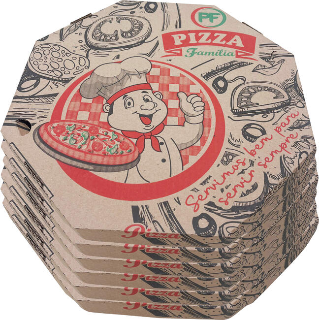 Embalagem para Pizza Porto Feliz Parda 35cm 25 un