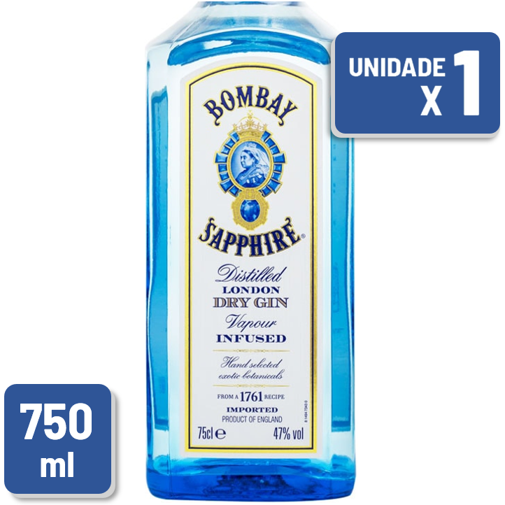 Gin Bombay Sapphire Garrafa Vidro 750ml