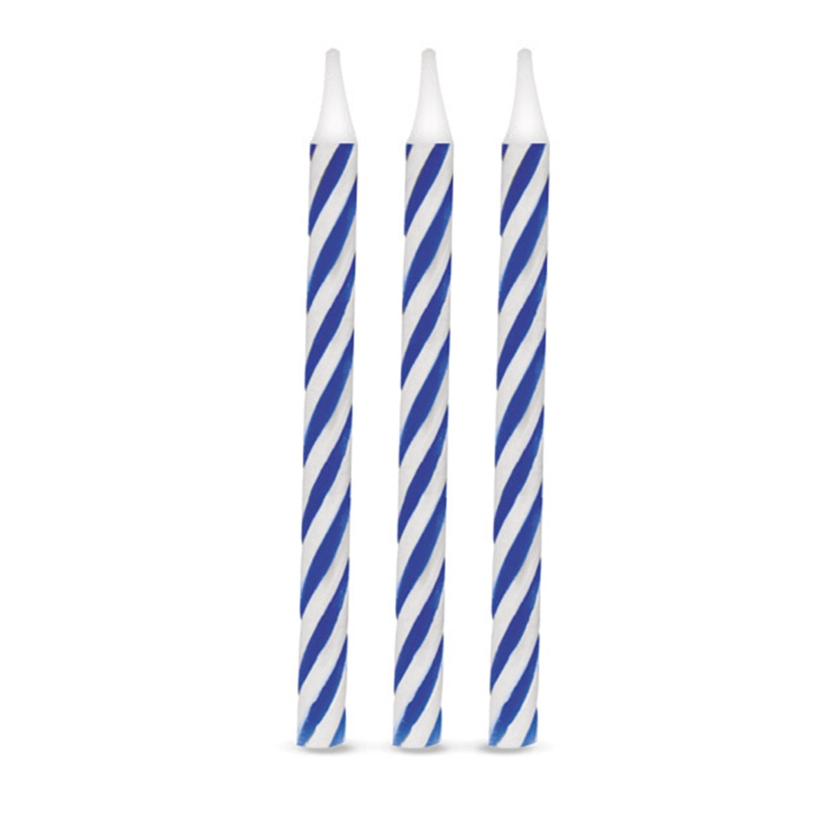 Vela Silver Palito Espiral Azul