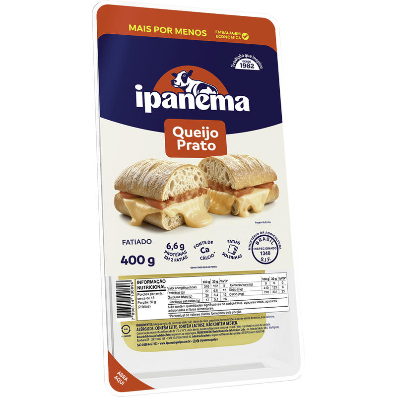 Queijo Prato Ipanema Fatiado 400g
